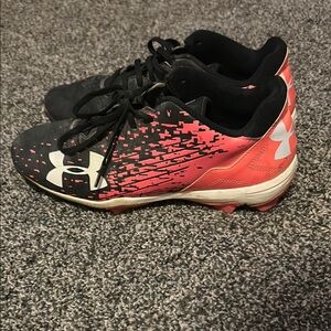 Under Armour Black and Pink Softball Cleat Shoes
